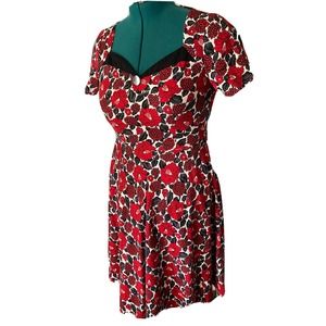 Voodoo Vixen Holly Holiday Red Swing Dress Rockabilly 1950s Vintage Style Retro